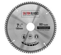 Saxton Blades Saxton Tct19080T Tct Circular Saw Blade 190mm X 80 Teeth X 30mm Bore + 16, 20 And 25mm Rings