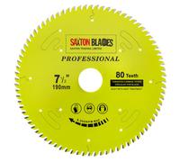 Saxton Blades Saxton Tct19080Tpro Saxton Professional Range Tct Circular Saw Blade 190mm X 80T X 30mm Bore, 16, 20, 25mm Reduction Rings