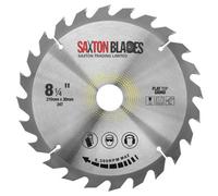 Saxton Blades Saxton Tct21024Tftg Flat Top Grind Circular Saw Blade 210mm X 24 Teeth X 30mm Bore + 16, 20 And 25mm Rings