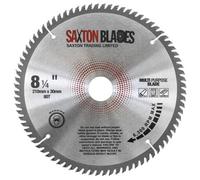 Saxton Blades Saxton Tct21080Tmpb Tct Circular Saw Blade 210mm X 80T X 30mm Bore + 16, 20, 25mm Ring Aluminium Laminate Hardwood