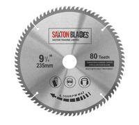 Saxton Blades Saxton Tct23580T Tct Circular Saw Blade 235mm X 80T X 30mm Bore + 16, 20 And 25mm Reduction Rings