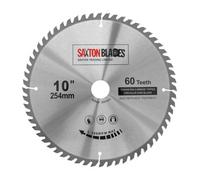 Saxton Blades Saxton Tct254460T Tct Circular Blade 254mm X 60T X 30mm Bore + 16, 20 And 25mm Reduction Rings