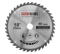 Saxton Blades Saxton Tct25540T Circular Saw Blade 255mm X 40 T X 30mm Bore + 16, 20 And 25mm Reduction Rings