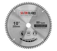 Saxton Blades Saxton Tct25580T254B Tct Circular Saw Blade 255mm X 80 Teeth X 25.4mm Bore