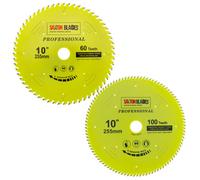 Saxton Blades Saxton Tct255Mxapro Professional Range Tct Circular Blade 255mm X 60 And 100 Teeth X 30mm Bore, 16, 20, 25mm Reduction Ring