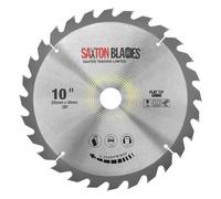 Saxton Flat Top TCT Circular Saw Blade 255mm x 28T x 30mm Bore + rings fits Bosch Makita etc