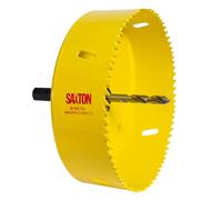 Saxton HSS Hole Saw Cutter M42 Bi-Metal 8% Cobalt Heavy Duty + Arbor (14mm - 230mm) (121mm + Arbor)