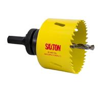 Saxton HSS Hole Saw Cutter M42 Bi-Metal 8% Cobalt Heavy Duty + Arbor (14mm - 230mm) (62mm + Arbor)