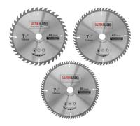 Saxton TCT Circular Blade 184mm Pack C 20mm Bore (16mm ring) - Pack of 3