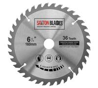 Saxton TCT Circular Wood Saw Blade 160mm x 20mm x 36T compatible with Festool TS55 Bosch Makita etc compatible with 165mm Saws