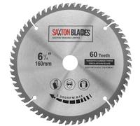 Saxton TCT Circular Wood Saw Blade 160mm x 20mm x 60T compatible with Festool TS55 Bosch Makita etc compatible with 165mm Saws