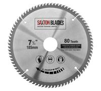 TCT18580T Saxton TCT Circular Wood Saw Blade 185mm x 30mm Bore x 80T for Bosch Makita Dewalt Fits 190mm Saws