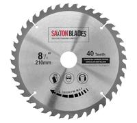 Saxton TCT Circular Wood Saw Blade 210mm x 30mm x 40T for Festool Bosch Makita Dewalt fits 216mm saws