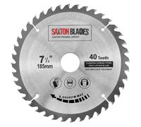 Saxton TCT18540T TCT Circular Wood Saw Blade 185mm x 30mm x bore x 40T for Bosch Makita Dewalt Fits 190mm Saws