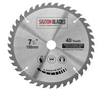 Saxton TCT19040T20B TCT Circular Wood Saw Blade 190mm x 20mm Bore x 40T fits Bosch Makita Dewalt Fits