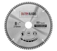 Saxton TCT21080T TCT Circular Wood Saw Blade 210mm x 30mm x 80T for Festool Bosch Makita Dewalt fits 216mm Saws