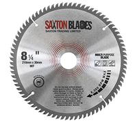 Saxton TCT21080TMPB TCG TCT Circular Saw Blade 210mm x 80T x 30mm Bore (16, 20, 25mm and 25.4mm ring) Aluminium Laminate Hardwood
