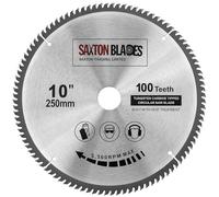 Saxton TCT250100T TCT Circular Fine Cutting Wood Saw Blade 250mm x 30mm x bore x 100T Compatible with Bosch Makita Dewalt