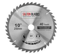 Saxton TCT25040T TCT Circular Wood Saw Blade 250mm x 30mm x 40T for Bosch, Makita etc fits 255mm saws