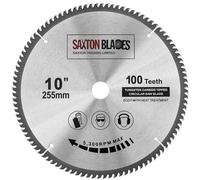 Saxton TCT255100T254B TCT Circular Fine Cutting Wood Saw Blade 255mm x 100T x 25.4mm Bore fits Evolution Rage Saws