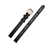 SAXTZDS Leather Watch Band Women's Small Size Watchband 6mm - 14mm Black/White/Red/Brown Watch Strap, 12mm