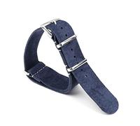 SAXTZDS Suede Leather Watch Band 18mm 20mm 22mm 24mm Soft Replacement Belt Watch Accessories, Blue, 22mm