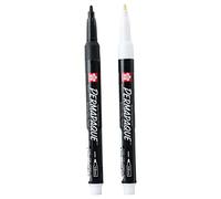 Saxura Marker Pen "Permapaque Fine 1 White and 1 Black