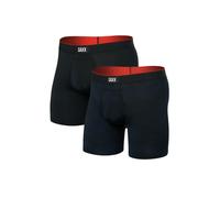 SAXX 2-Pack Multi-Sport Mesh Boxer Briefs, Black - Small