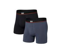 SAXX 2-Pack Non-Stop Stretch Cotton Boxer Briefs, Navy/Black - XX-Large