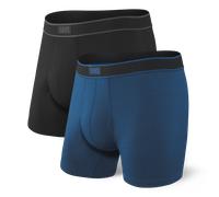 SAXX Daytripper Comfort Stretch Boxer Brief Fly 2-Pack - Black/City Blue