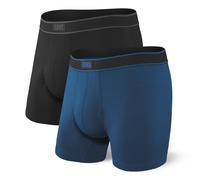 SAXX Daytripper Comfort Stretch Boxer Brief Fly 2-Pack - Black/City Blue