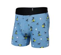 Saxx Droptemp Cooling Cotton Men's Boxer Briefs - Offshore Breeze/Blue (UK, Alpha, XL, Regular, Regular, Offshore Breeze/Blue)