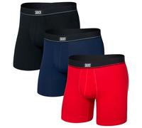 Saxx - Essential Cotton Boxer Brief Fly 3-Pack - Everyday base layer size XL, black
