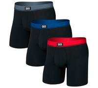 Saxx - Essential Cotton Boxer Brief Fly 3-Pack - Everyday base layer size XXL, black