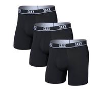 Saxx Essential Performance 3-Pack Mesh Boxer Briefs, Black - M