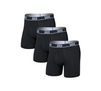 SAXX Essential Performance Mesh 3 Pack Boxer Brief - 6" - Black