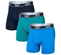 Saxx - Essential Performance Mesh Boxer Brief Fly 3-Pack - Everyday base layer size S, blue