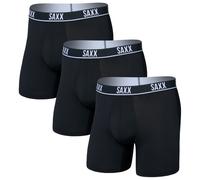 Saxx - Essential Performance Mesh Boxer Brief Fly 3-Pack - Everyday base layer size XXL, black