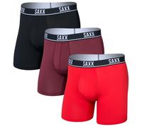 Saxx - Essential Performance Mesh Boxer Brief Fly 3-Pack - Everyday base layer size XXL, red