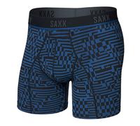 Saxx Kinetic Light-Compression Mesh Boxer Briefs, Maze Camo/Navy Dawn - L