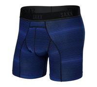 Saxx Kinetic Light Compression Mesh Boxer Briefs, Variegated Stripe/Blue - XL