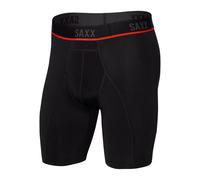Saxx Kinetic Light Compression Mesh Long Leg Boxer Briefs, Black - M