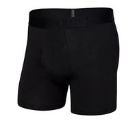 SAXX Men’s Underwear - DropTemp Cooling Cotton Boxer Brief with Built-In Pouch Support and Fly - Soft, Breathable and Moisture Wicking, Black,X-Large