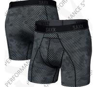 SAXX Men's Kinetic 5" Sports Boxers {BB32} - Optic Camo Black/Grey - Large