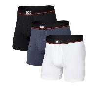 Saxx Mens Non-Stop Stretch Cotton 3 Pack Boxer Shorts