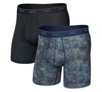 Saxx Underwear Quest Quick-dry Mesh Boxers 2 Units Black,Grey M Men
