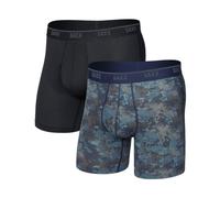 Saxx Underwear - Pack of 2 breathable Boxers - Quest Quick-Dry Mesh BB Fly 2pk - Matrix Camo/Black for Men - Size XL Black XL