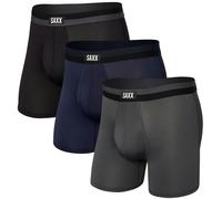 SAXX Men's SAXX Multi-Sport Mesh 6" Boxer Briefs TRIPLE PACK {SAXX-PP3MS} - Wavelength Blue/Navy Blue/Black - XX-Large