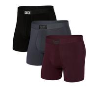 SAXX Men's SAXX Ultra Classic Boxers 3-Pair Pack {SAXX-PP3U} - Black/Burnt Burgundy/Carbon Grey - XX-Large