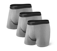 SAXX Men's Underwear - DAYTRIPPER Boxer Briefs with Built-In Pouch Support - Pack of 3, Underwear for Men, Grey Heather, S